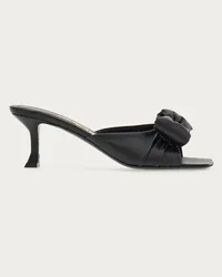 Ferragamo Donna Slide fiocco Vara imbottito Nero Nero