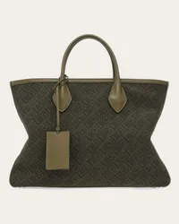 Ferragamo Uomo Tote bag jacquard (L) Verde Oliva Verde