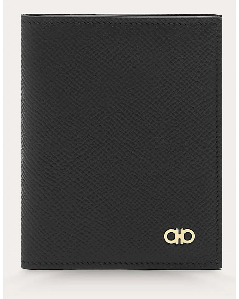 Ferragamo Uomo Porta carte di credito Gancini Nero Nero