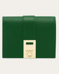 Ferragamo Donna Portafoglio compatto Hug Verde Verde