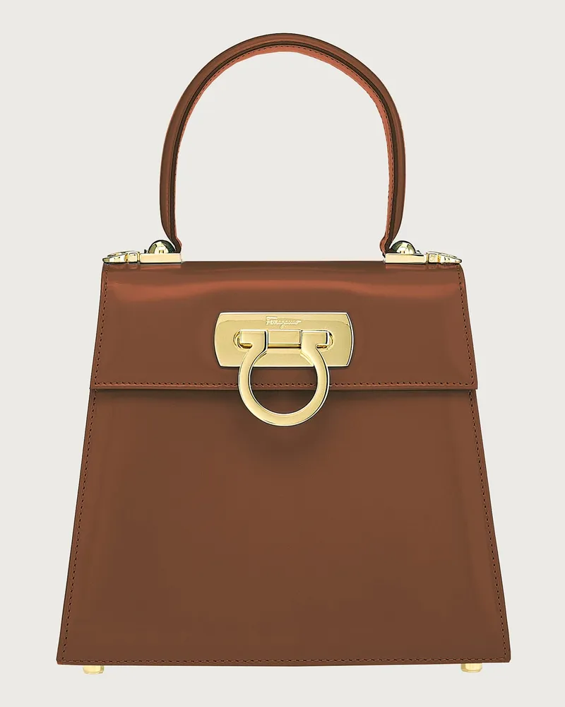 Ferragamo Donna Iconic Top Handle (S) Marrone Marrone