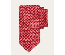 Uomo Cravatta in seta stampa Onde Rosso