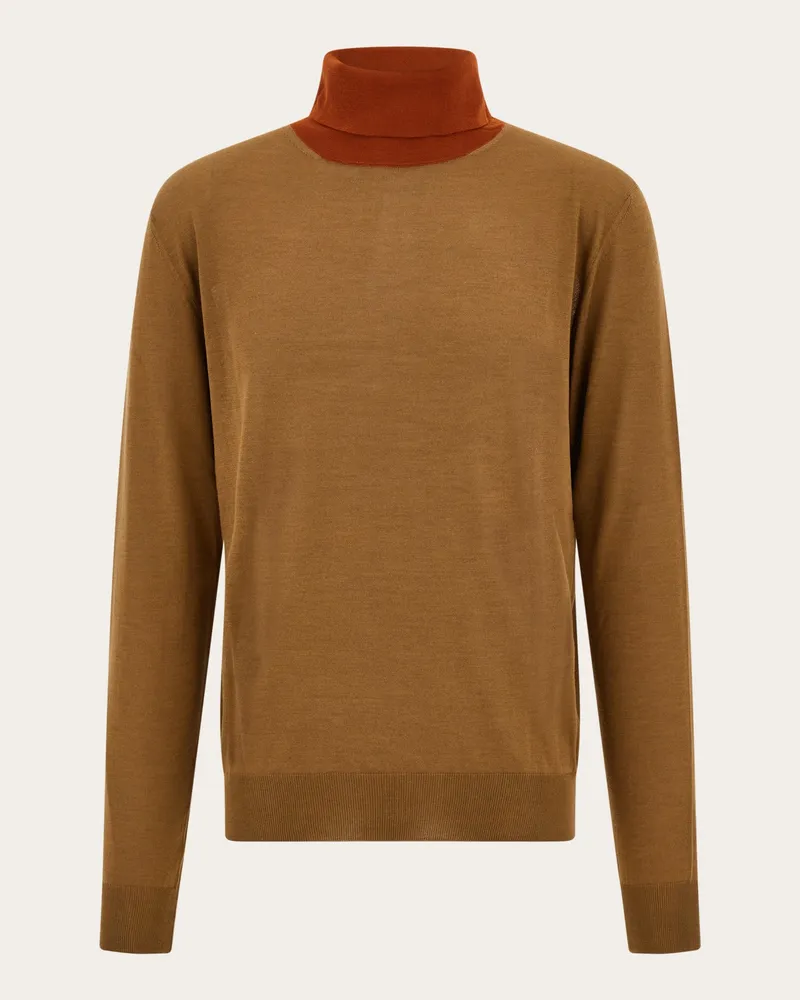 Ferragamo Uomo Maglia a lupetto Marrone Marrone