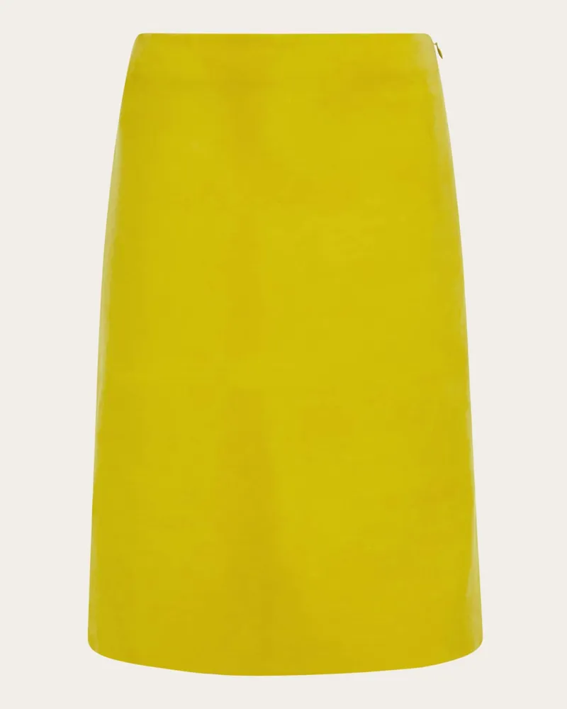 Ferragamo Donna Gonna dritta Giallo Giallo