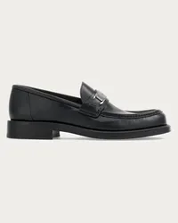 Ferragamo Uomo Mocassino placca new Vara Nero Nero