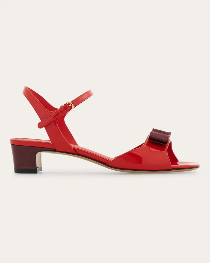 Ferragamo Donna Sandalo con fiocco Vara Rosso Rosso