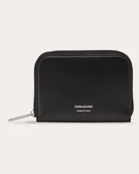 Ferragamo Uomo Porta carte di credito con zip Nero Nero