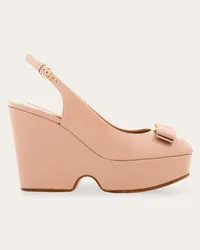 Ferragamo Donna Sandalo fiocco Vara con platform Rosa Rosa