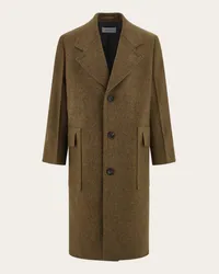 Ferragamo Uomo Cappotto monopetto oversize Verde Verde