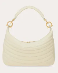 Ferragamo Donna Borsa a tracolla matelassé (M) Bianco Bianco