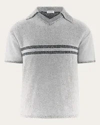 Ferragamo Uomo Maglia manica corta in lino Bianco Bianco