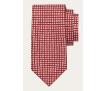 Uomo Cravatta in seta stampa Tasto Rosso