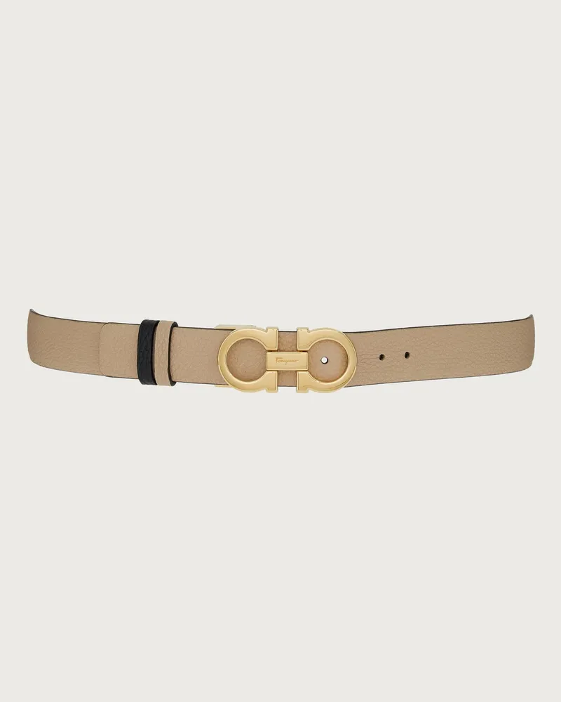 Ferragamo Donna Cintura reversibile e regolabile Gancini Beige Beige