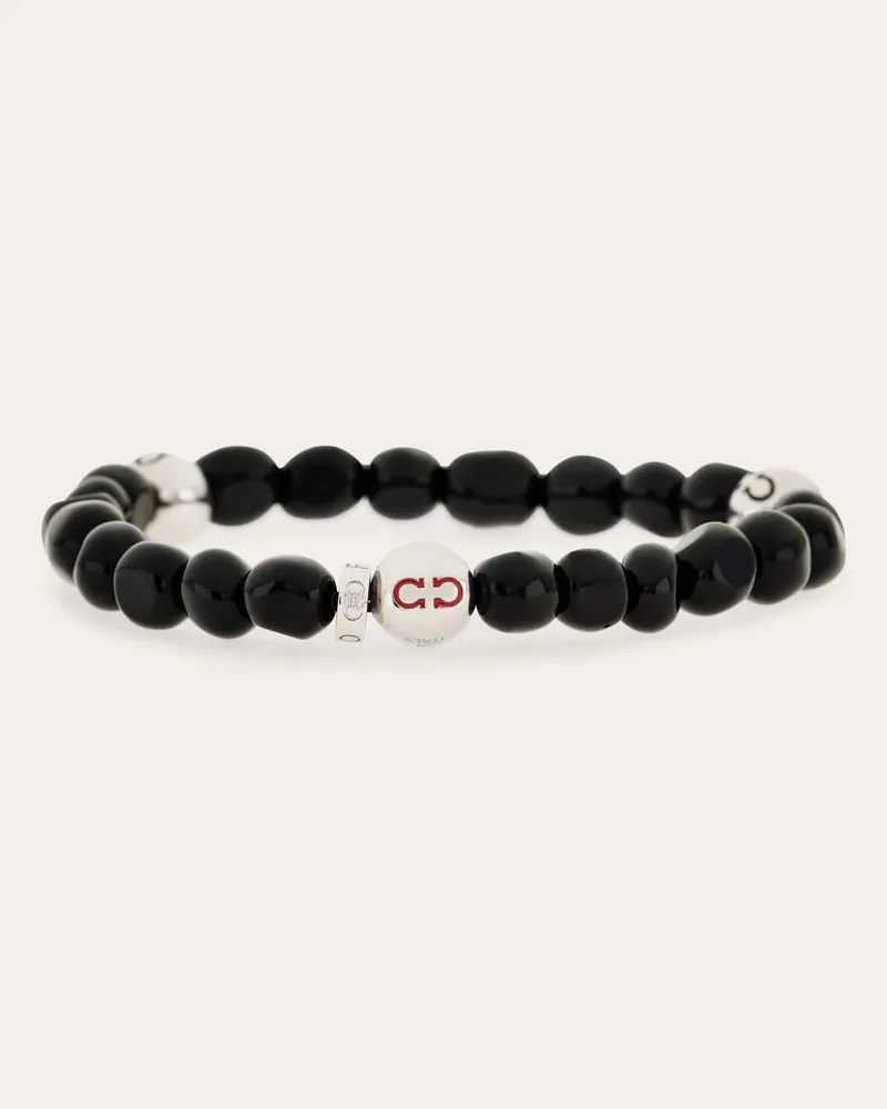 Ferragamo Uomo Bracciale con bead - Mis 19 Nero Nero