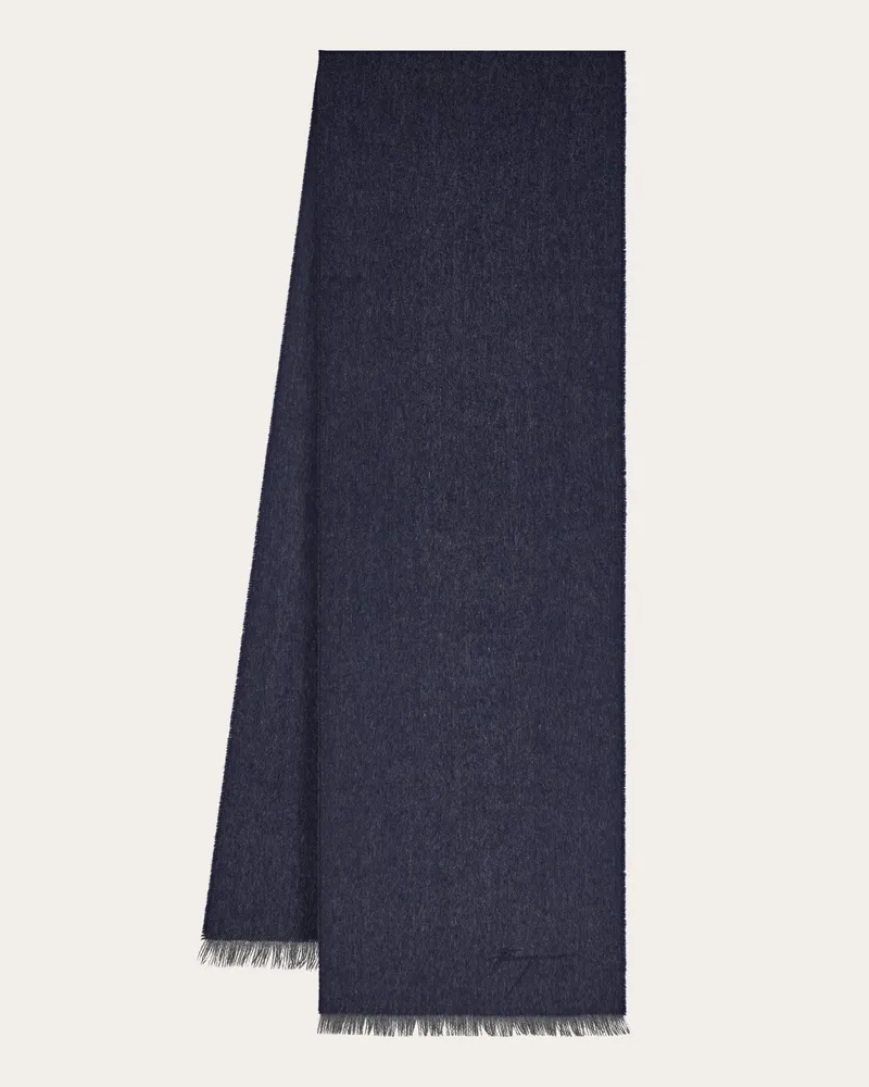 Ferragamo Uomo Sciarpa in cashmere Blu Blu