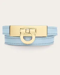 Ferragamo Donna Bracciale a doppio giro Gancini - Mis 17 Blu Blu