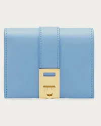 Ferragamo Donna Portafoglio compatto Hug Blu Blu