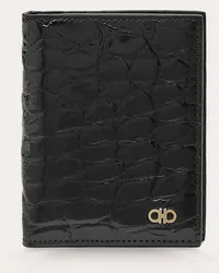 Ferragamo Uomo Porta carte di credito Gancini Nero Nero