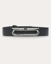 Ferragamo Uomo Bracciale con ornamento Gancini Nero Nero