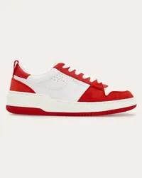 Ferragamo Donna Sneaker con dettagli a rilievo Rosso Rosso