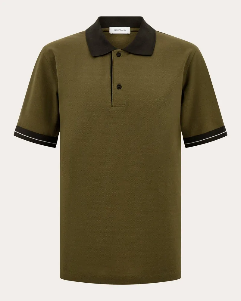 Ferragamo Uomo Polo a manica corta Verde Verde