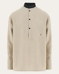 Ferragamo Uomo Camicia a tunica Beige Beige