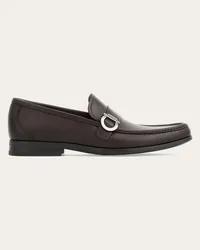 Ferragamo Uomo Mocassino ornamento Gancini Marrone Marrone