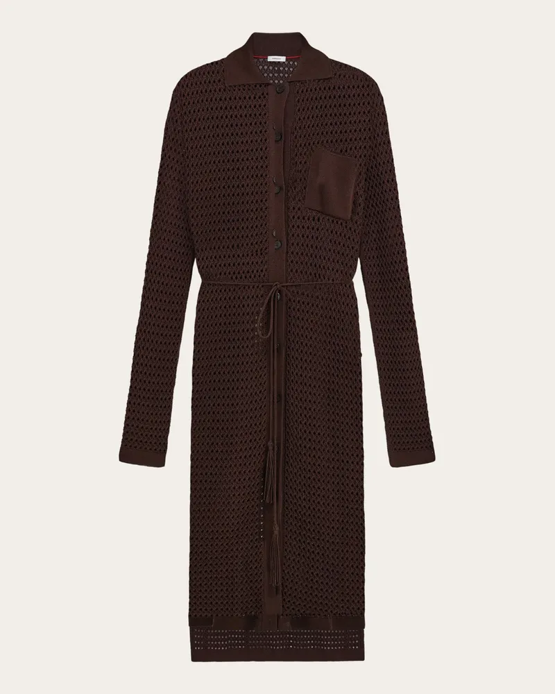 Ferragamo Donna Chemisier in maglia Marrone Marrone