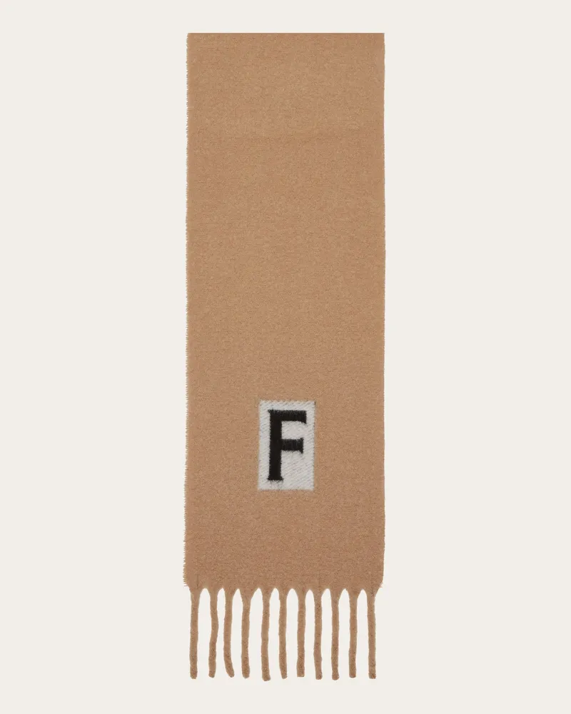 Ferragamo Uomo Sciarpa con dettaglio jacquard Beige Beige