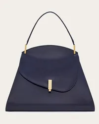 Ferragamo Donna Borsa a mano geometrica (M) Blu Blu