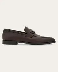 Ferragamo Uomo Mocassino ornamento Gancini Marrone Marrone