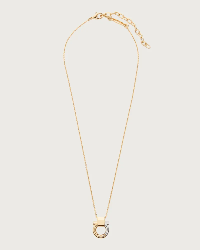 Ferragamo Donna Collana con pendente Gancini Oro Oro