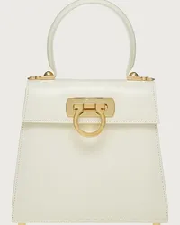 Ferragamo Donna Iconic Top Handle (S) Bianco Bianco