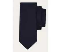 Uomo Cravatta in seta e cotone piquet Blu