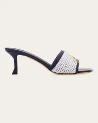 Ferragamo Donna Slide con firma Blu Blu