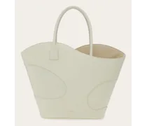 Donna Tote bag con cut out (L) Bianco