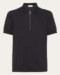 Ferragamo Uomo Polo con zip Nero Nero