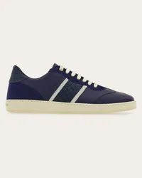 Ferragamo Uomo Sneaker bassa con firma Blu Blu