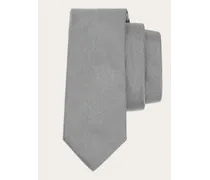 Uomo Cravatta in seta e cotone piquet GRIGIO CHIARO