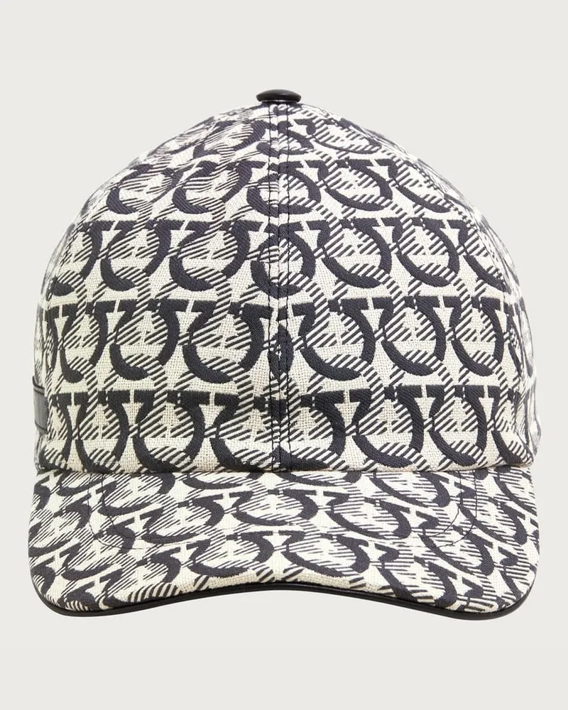 Ferragamo Uomo Cappellino in cotone Gancini Beige Beige