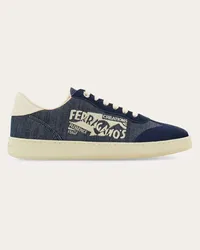 Ferragamo Donna Sneaker bassa con logo Blu Blu