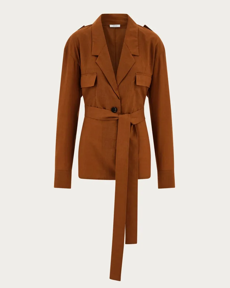 Ferragamo Donna Blazer destrutturato Marrone Marrone