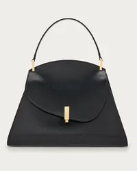 Ferragamo Donna Borsa a mano geometrica (M) Nero Nero