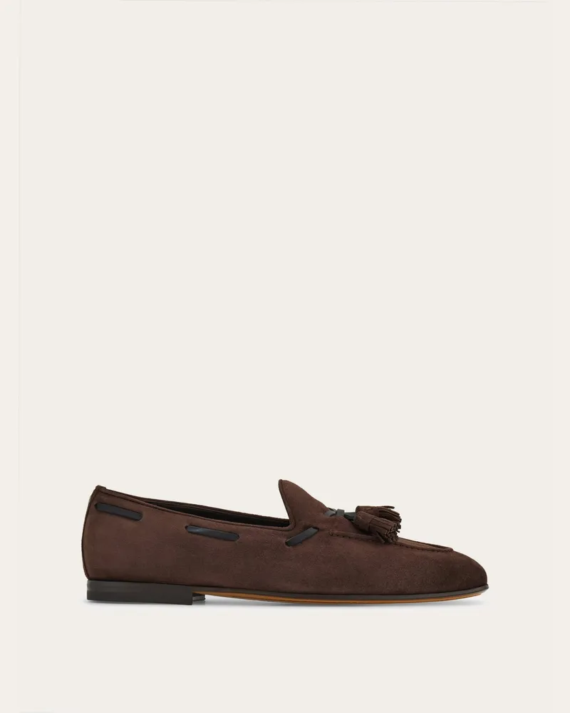 Ferragamo Uomo Mocassino con nappine Marrone Marrone