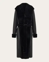 Ferragamo Donna Cappotto in montone Nero Nero