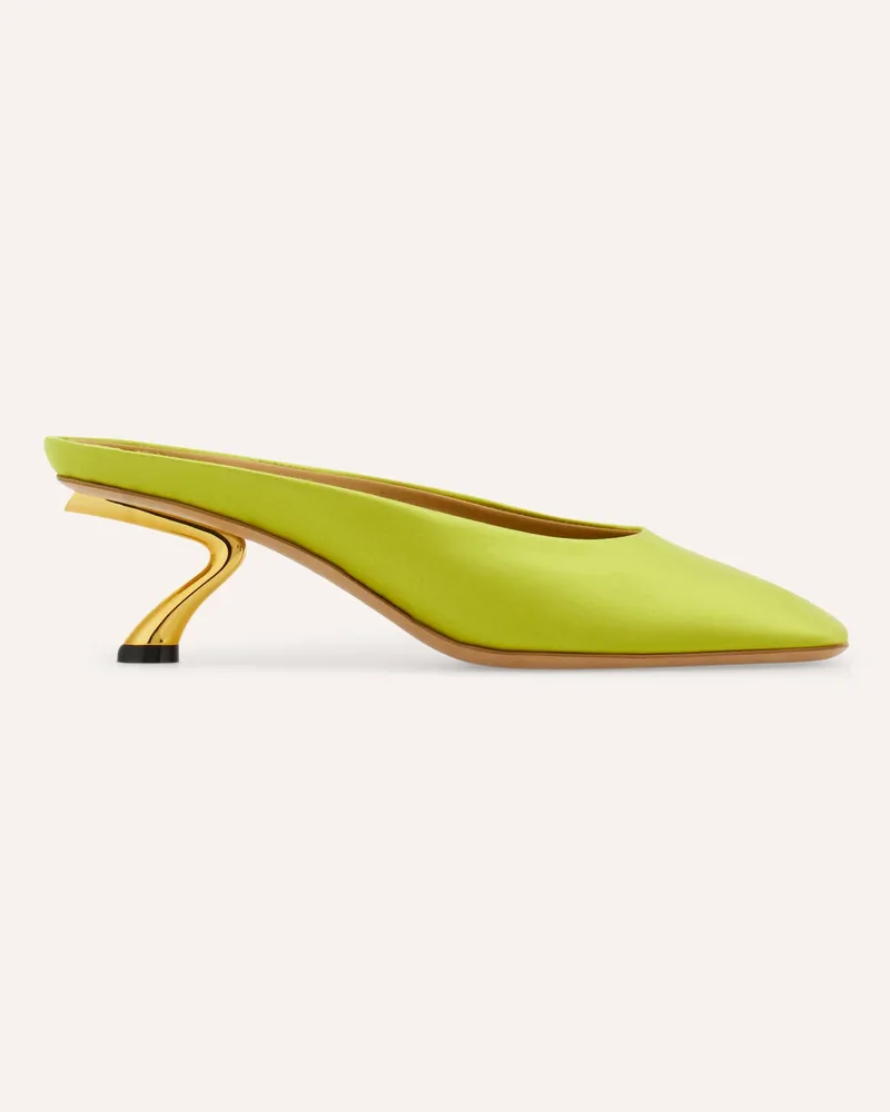 Ferragamo Donna Mule tacco scultura S Giallo Giallo