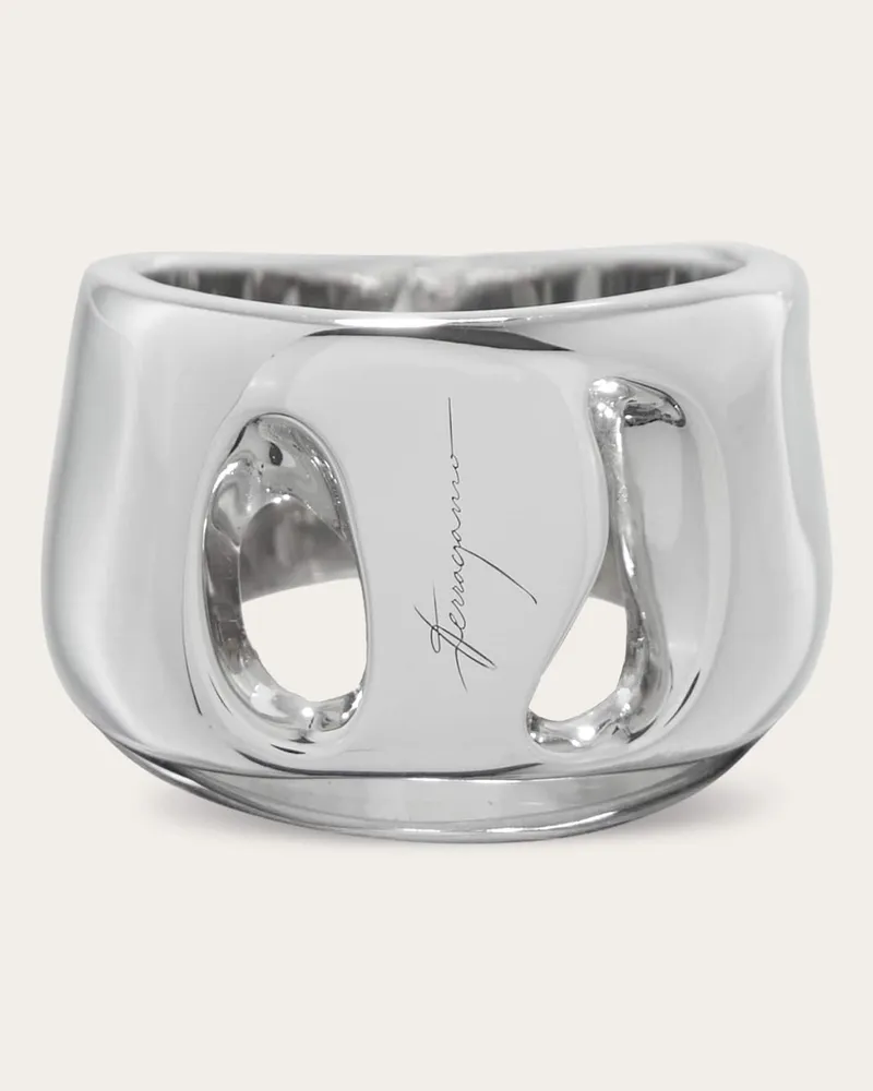 Ferragamo Donna Anello Vara - mis 52 Argento Argento