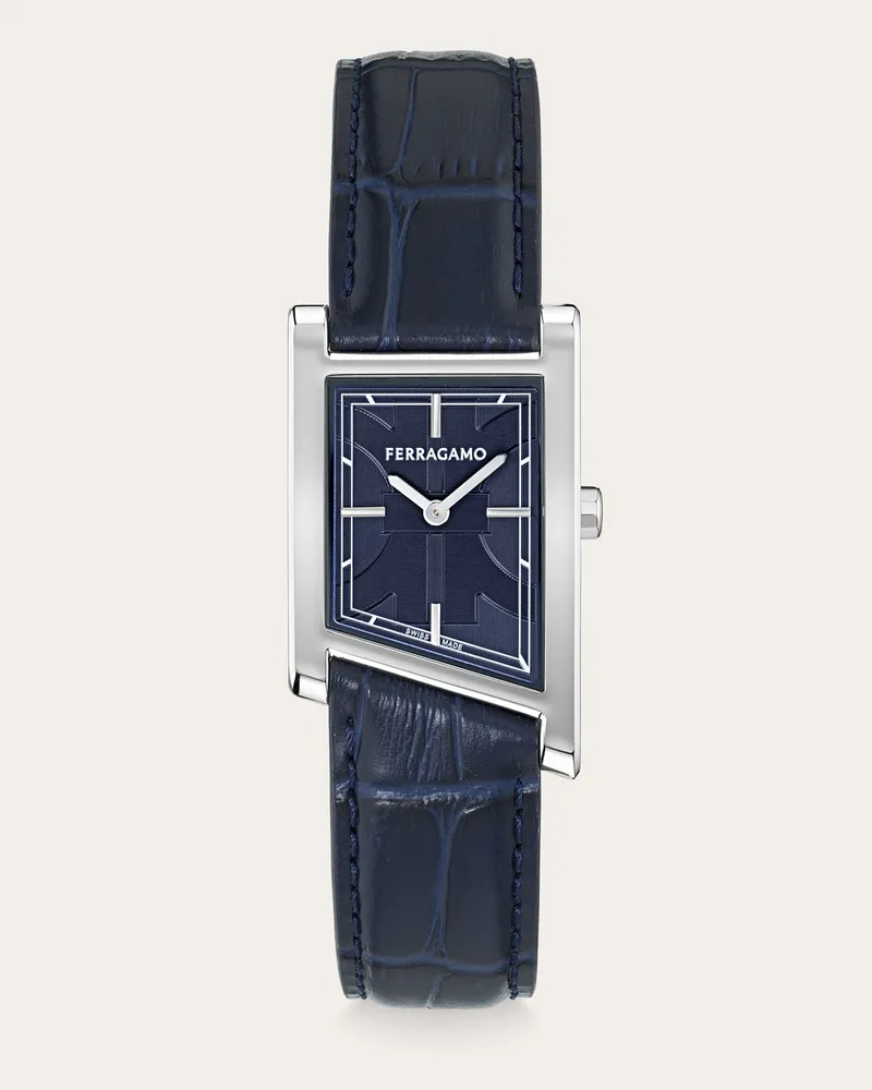 Ferragamo Uomo Orologio Ferragamo Asymetrique Blu Blu