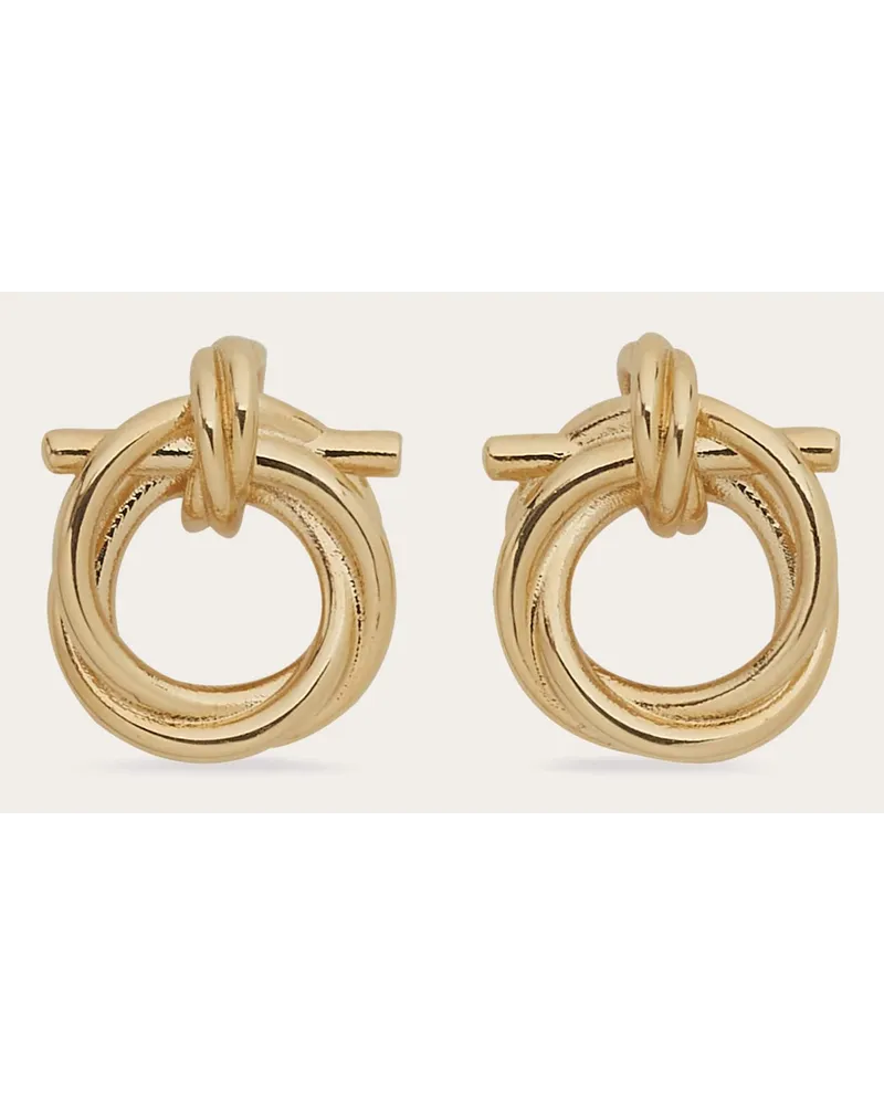 Ferragamo Donna Orecchini Gancini torchon Oro Oro