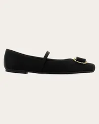 Ferragamo Donna Ballerina new Vara plate Nero Nero